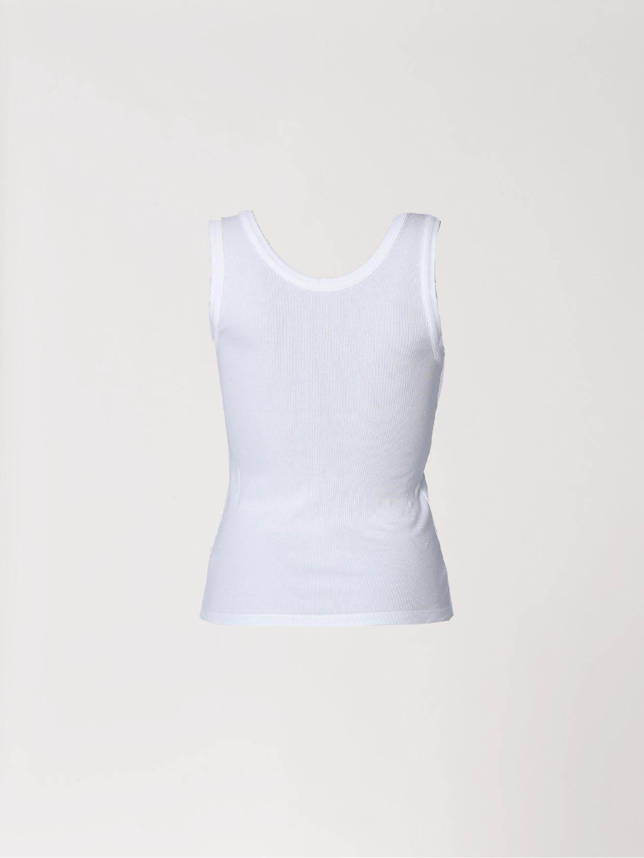 Rib tanktop - Wit