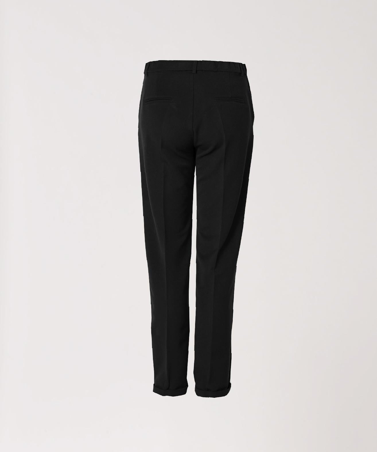 Geklede broek met smalle pijpen - Zwart