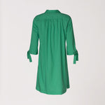 Korte jurk met kraag - Groen