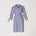 Korte jurk met kraag - Blauw streep