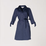Korte jurk met kraag - Navy