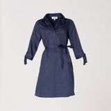 Korte jurk met kraag - Navy