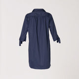 Korte jurk met kraag - Navy