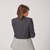 Tweekleurige blazer - Navy Grey