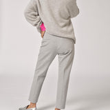 Stretch broek met smalle pijpen - Light Grey