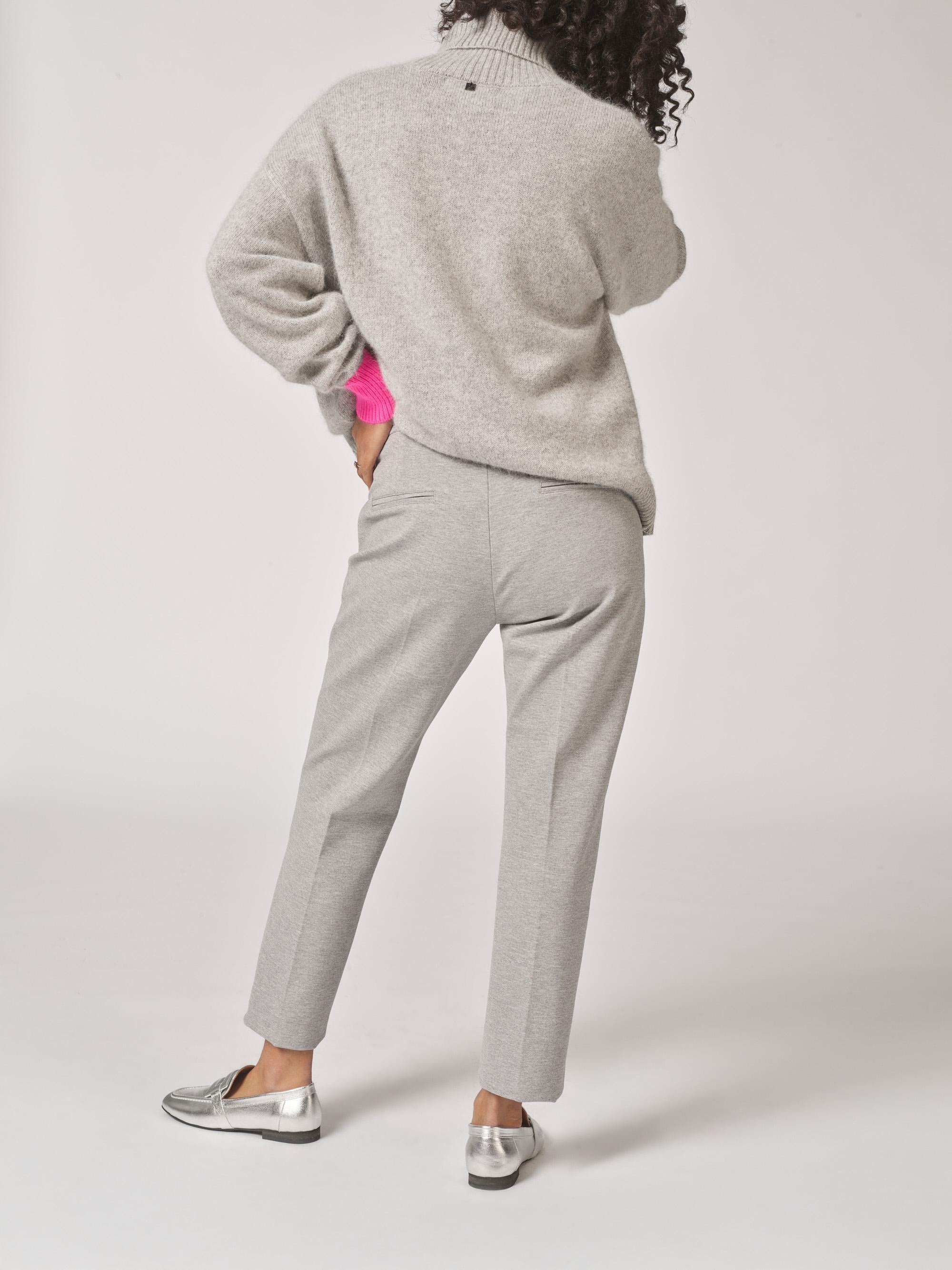 Stretch broek met smalle pijpen - Light Grey