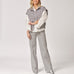 Stretch broek met wijde pijpen - Light Grey