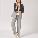 Stretch broek met wijde pijpen - Light Grey
