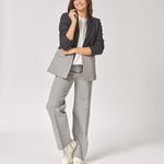 Stretch broek met wijde pijpen - Light Grey