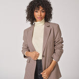 Licht oversized blazer - Pied de poule