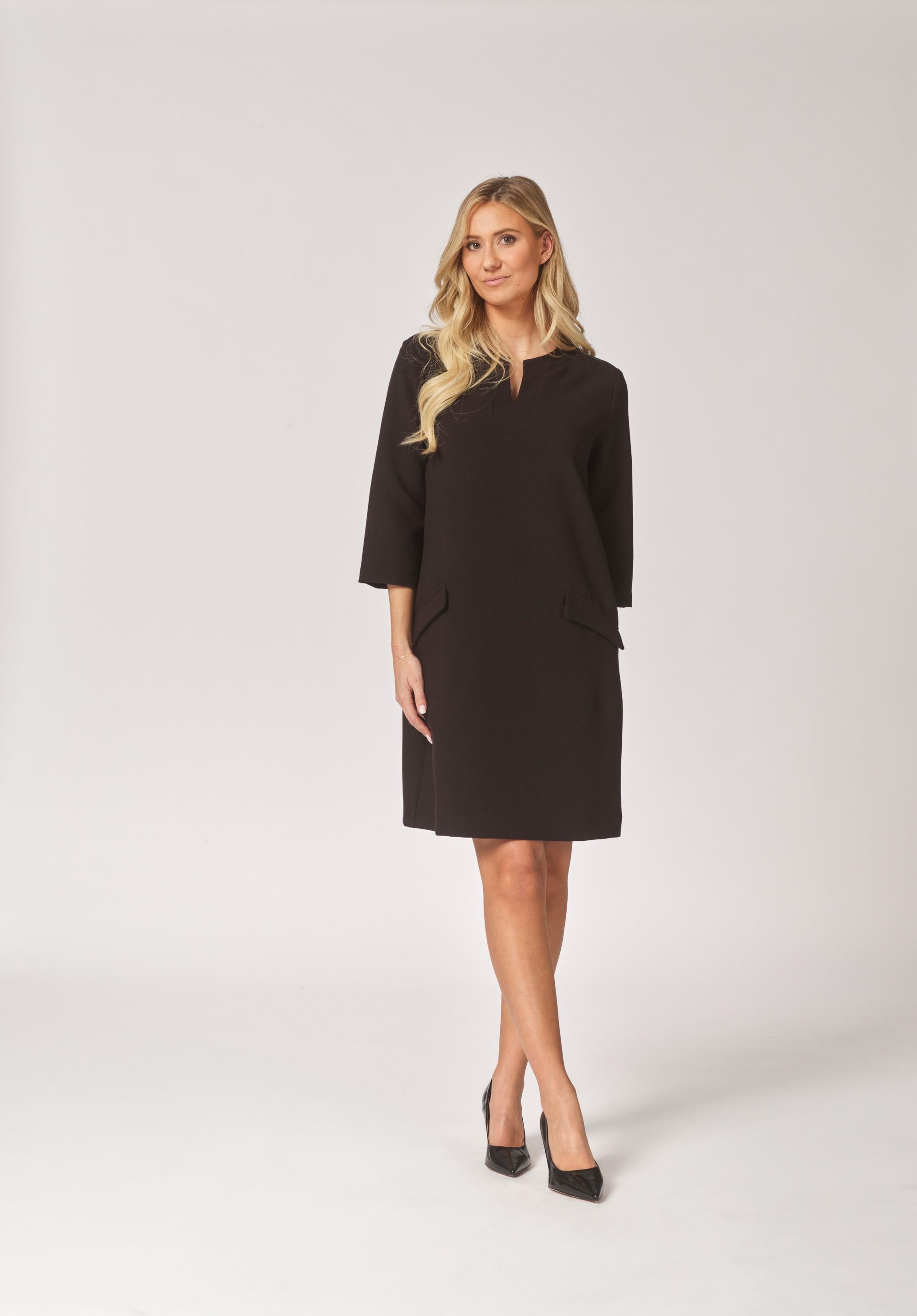 Rechte jurk met zakjes - Black