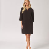 Rechte jurk met zakjes - Black