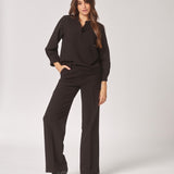 Blouse met v-hals - Black