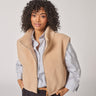 Teddy gilet met ritssluiting - Brown