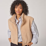 Teddy gilet met ritssluiting - Brown