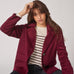 Klassieke mantel met rechte snit - Burgundy