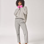 Rolkraag met kleur accent - Grey