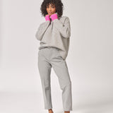 Rolkraag met kleur accent - Grey