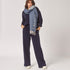 Sjaal met franjes - Mid blue