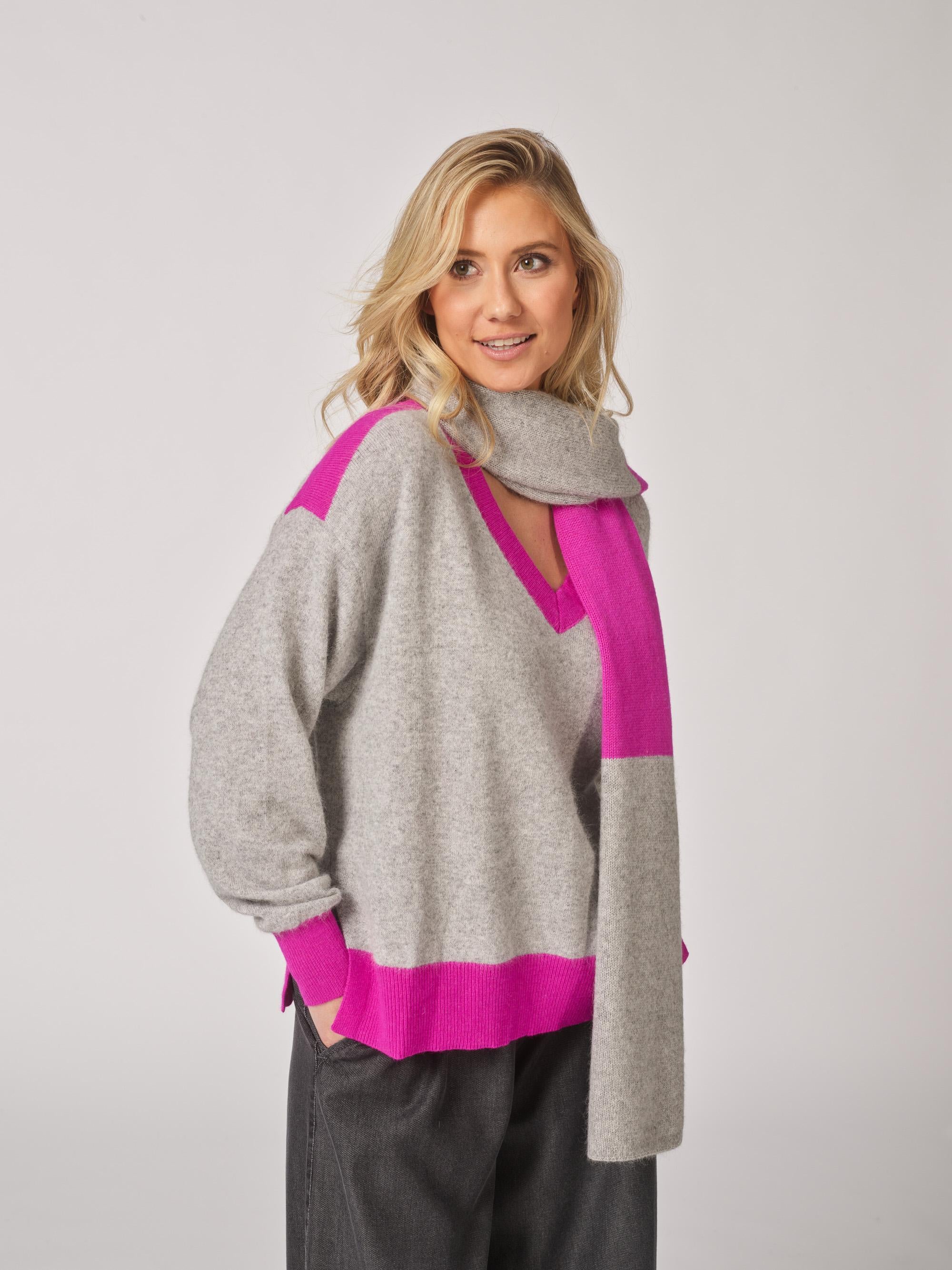 zachte sjaal - Grey /Purple