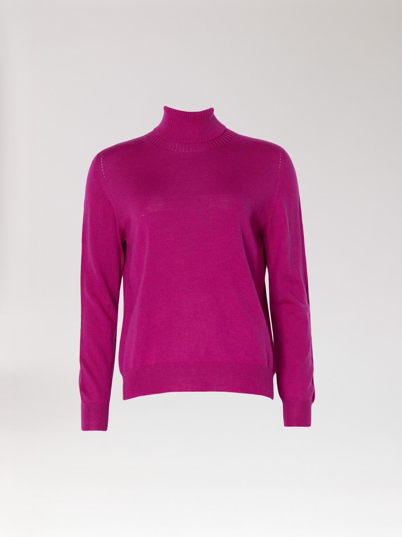 Fijne rolkraag - Violet