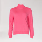 Fijne rolkraag - Fuxia