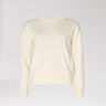 Fijne pull met ronde hals - Ecru