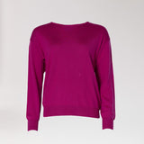 Fijne pull met ronde hals - Violet
