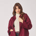 Mantel in bomberstijl - Burgundy