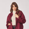 Mantel in bomberstijl - Burgundy