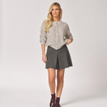 Korte plooirok - Dark Grey