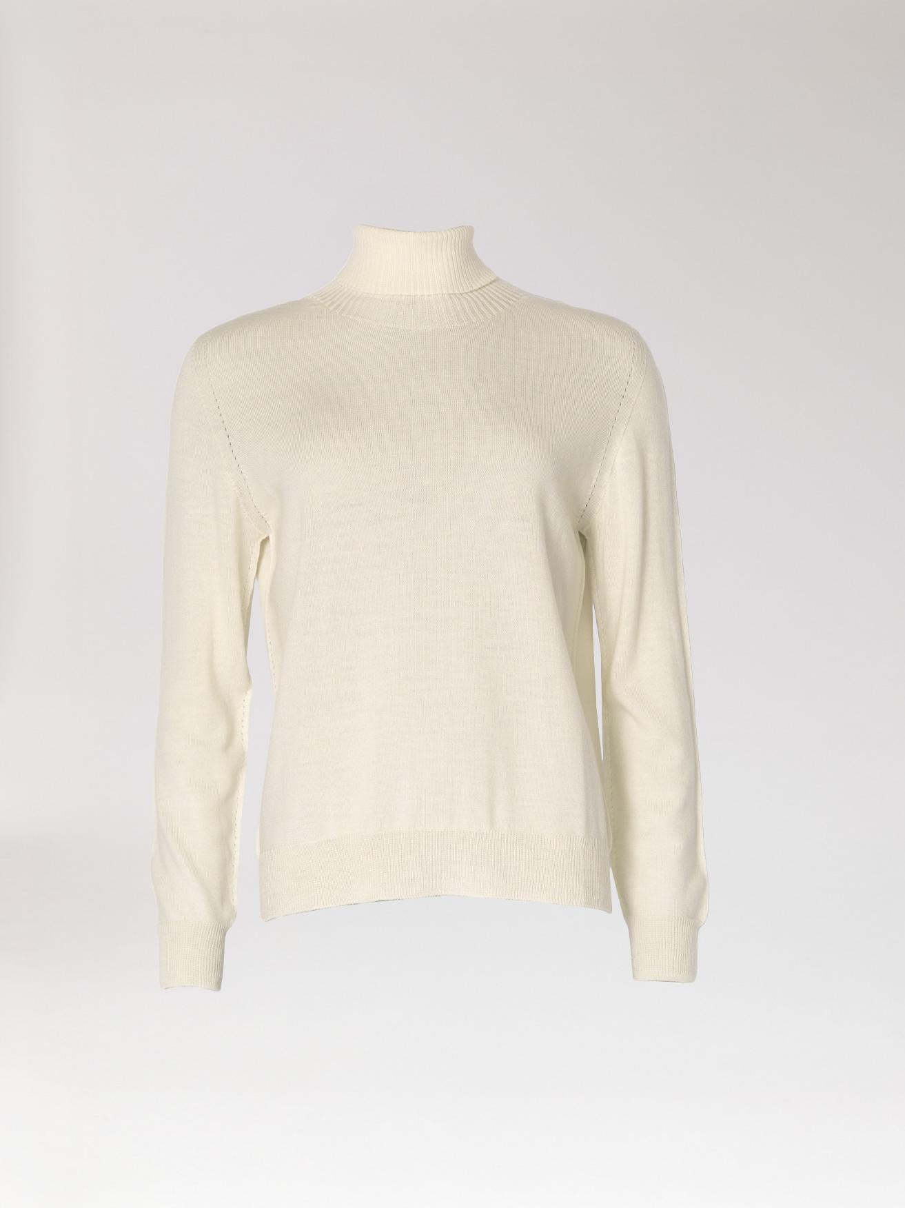 Fijne rolkraag - Ecru