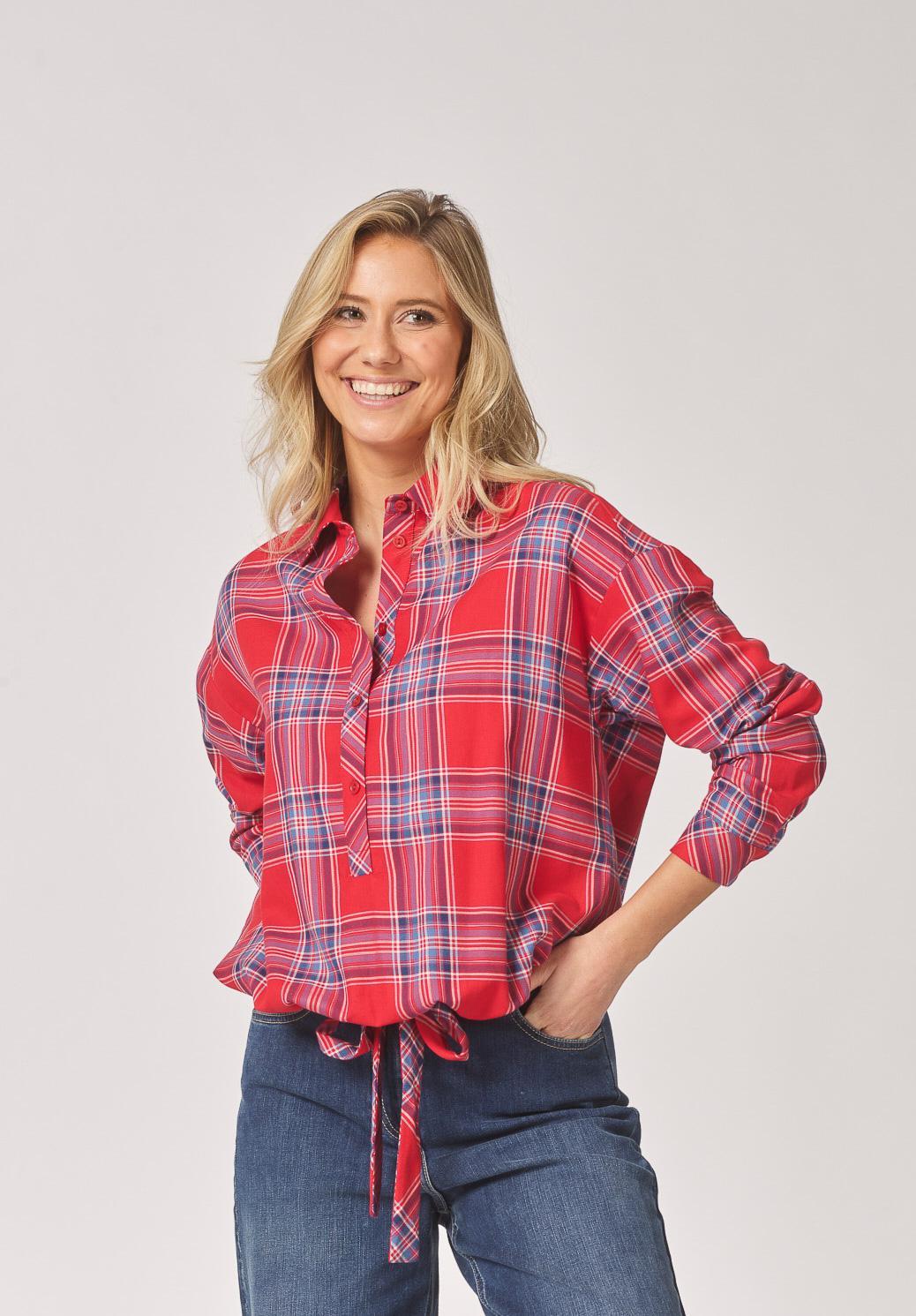 Blouse met strop - Red