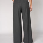 Wijde broek met hoge taille - Dark Grey