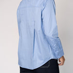 Katoenen blouse met knoopsluiting - Light Blue