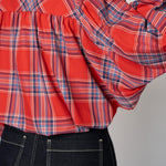 Hemd met oversized mouwen - Multicolour Red