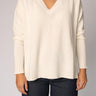 v-hals pull - Ecru