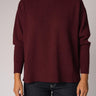 Losse pull met ronde hals - Burgundy