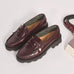 Moccasin met brede zool - Burgundy