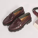 Moccasin met brede zool - Burgundy