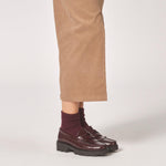 Moccasin met brede zool - Burgundy