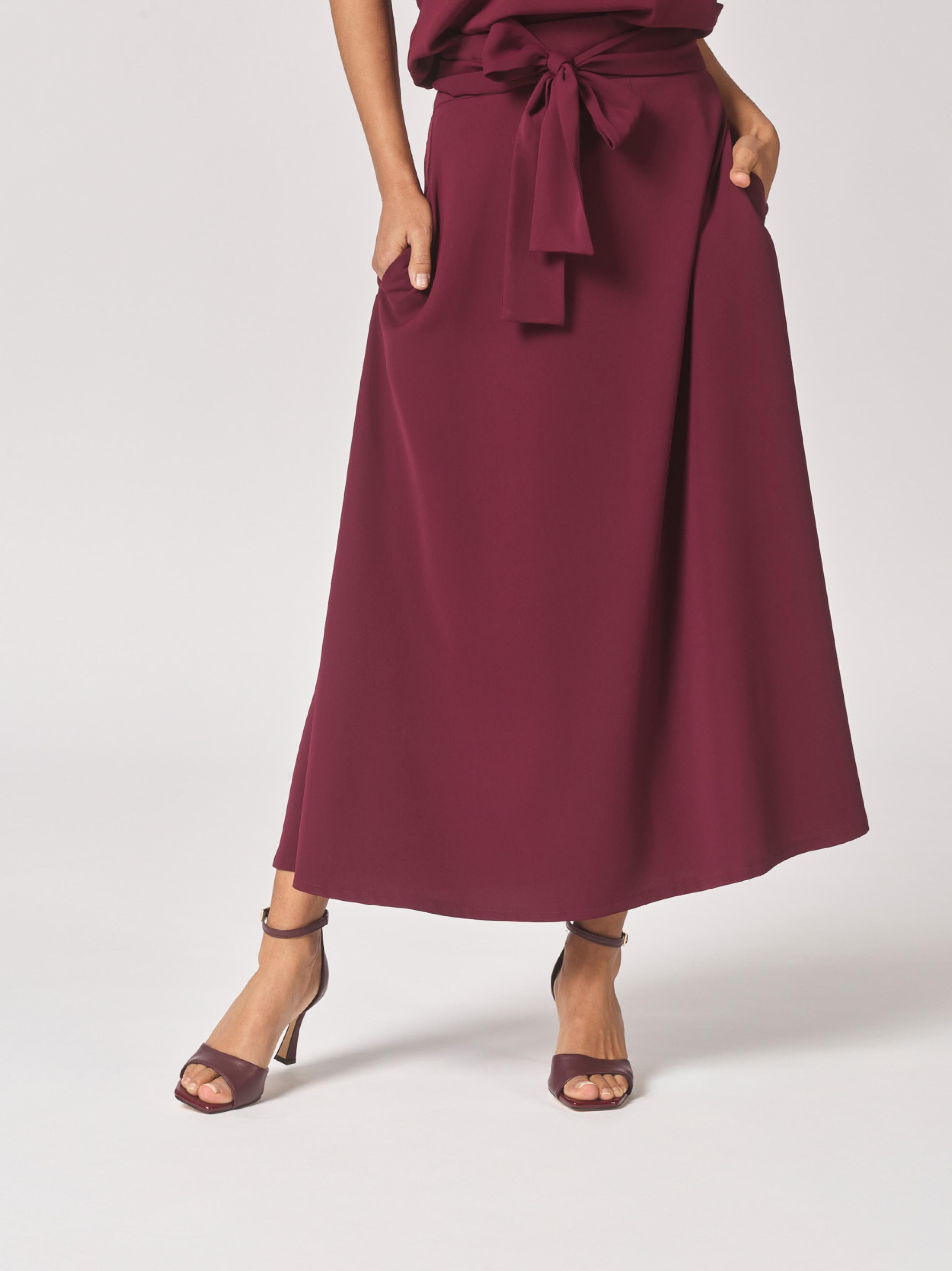 High heels met open teen - Burgundy