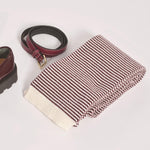 Fijne sjaal - Ecru / Burgundy