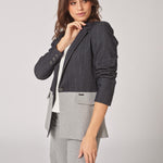 Tweekleurige blazer - Navy Grey