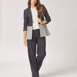 Tweekleurige blazer - Navy Grey