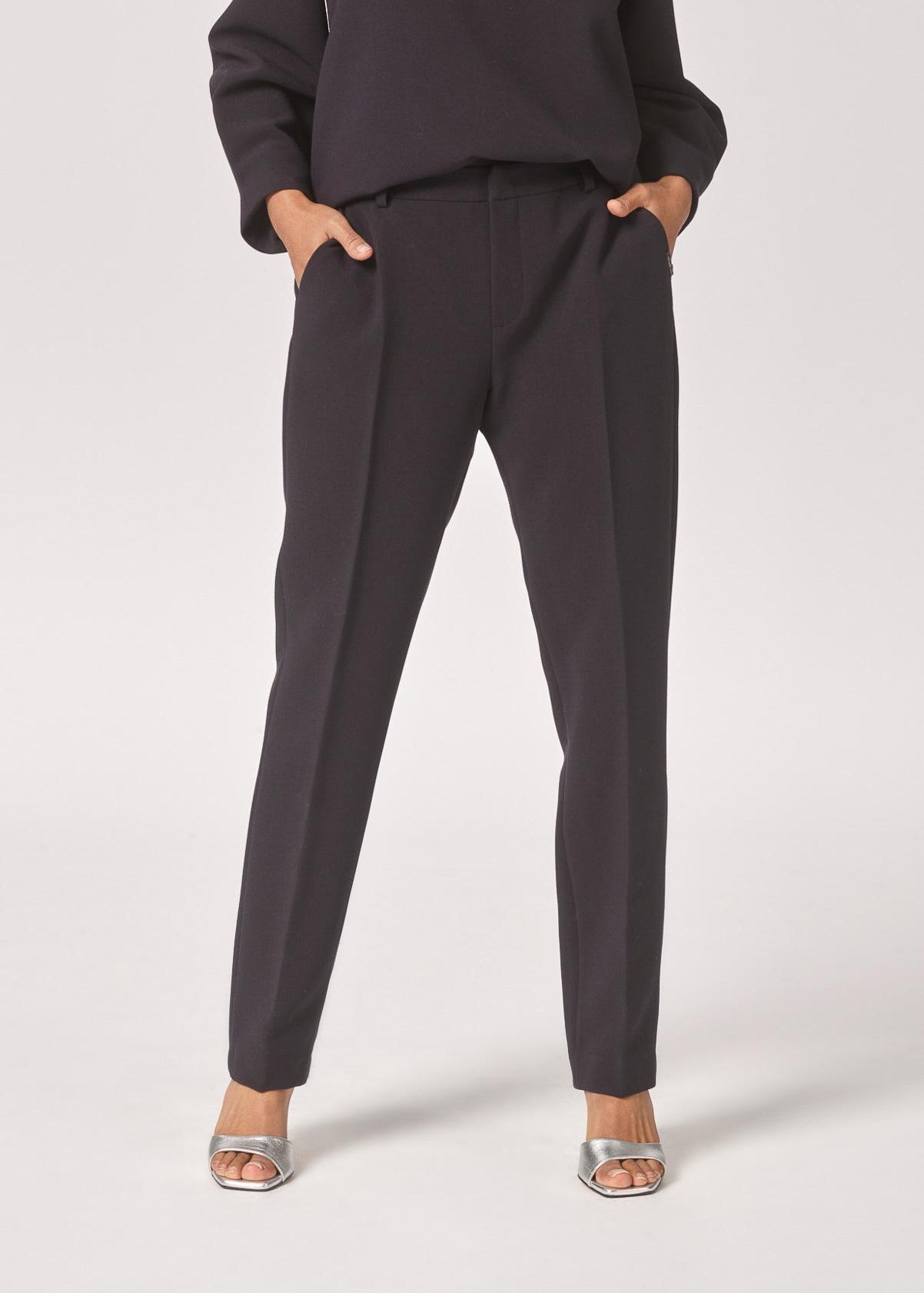 Broek met smalle pijpen - Navy
