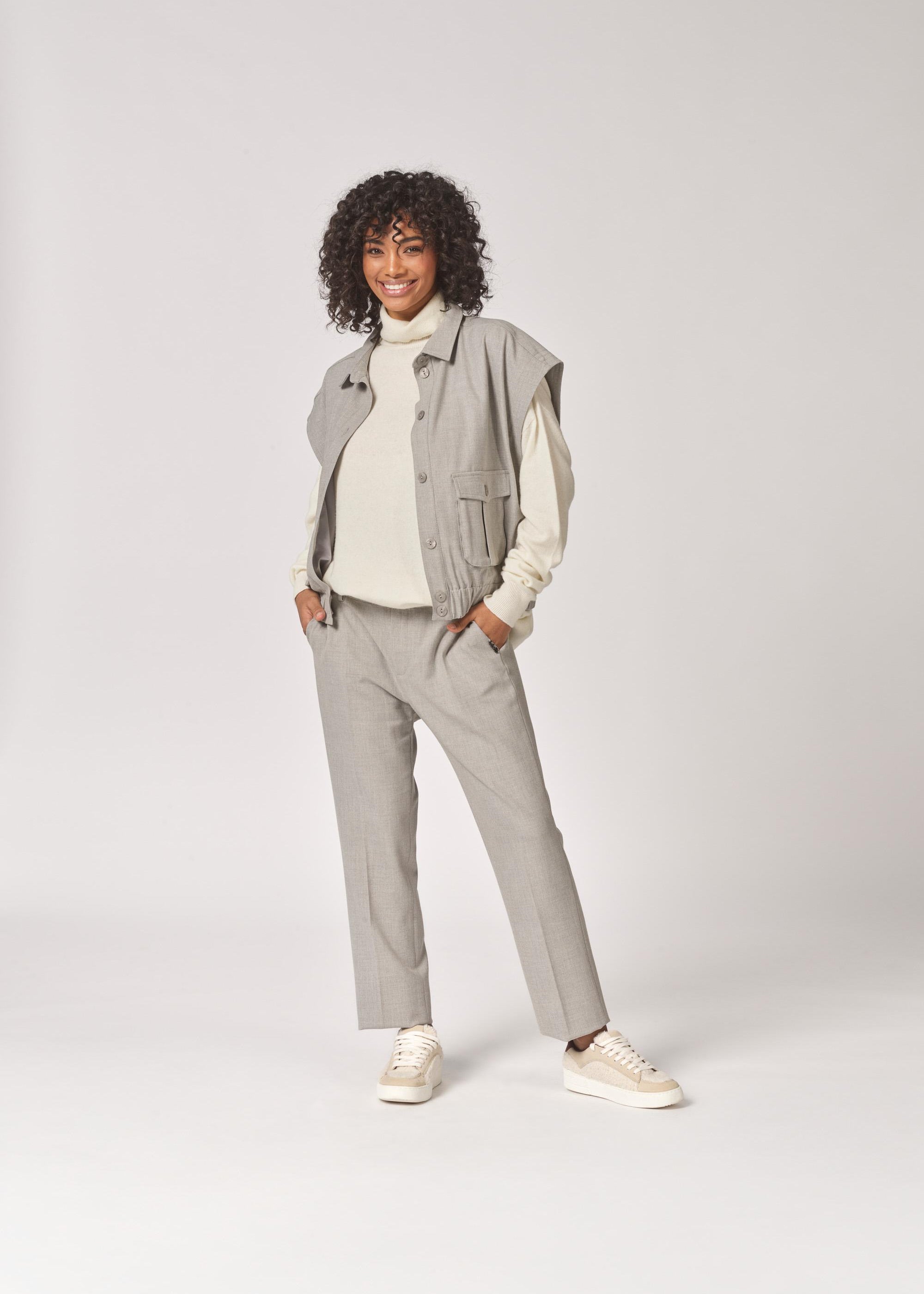 Broek met smalle pijpen - Light Grey