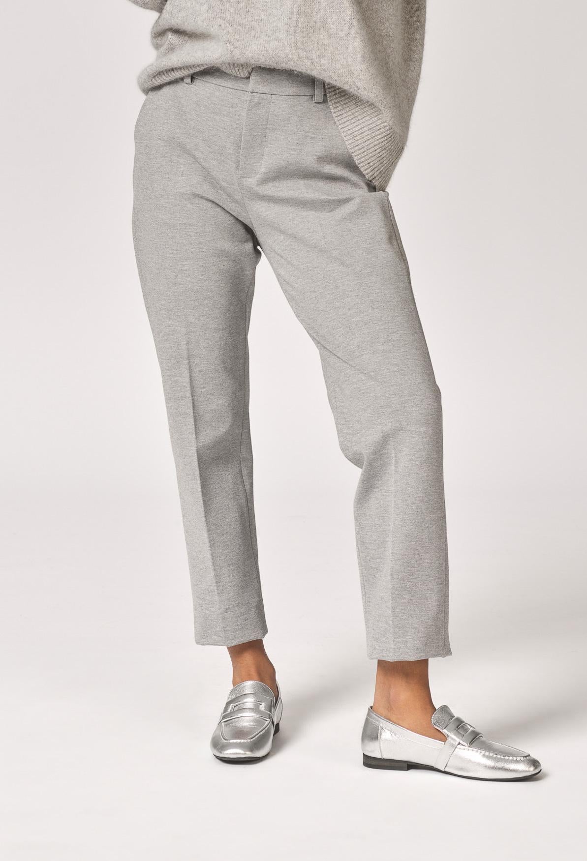 Stretch broek met smalle pijpen - Light Grey