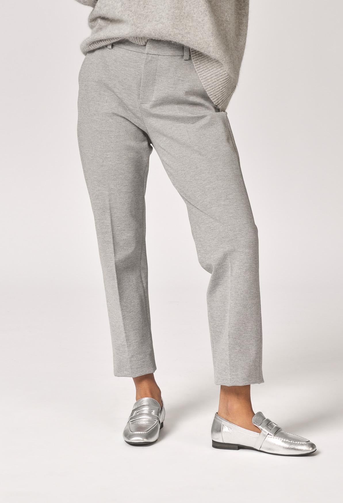 Stretch broek met smalle pijpen - Light Grey
