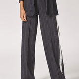 Comfy broek met brede pijpen - Navy Stripe